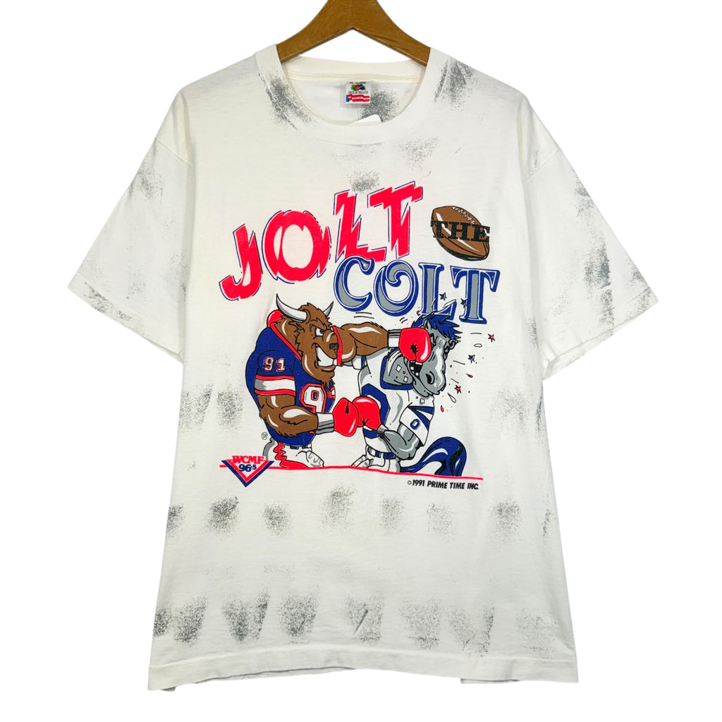 Vintage Buffalo Bills Jolt the Colt All Over Print Shirt Large