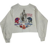 Vintage Buffalo Bills Dallas Cowboys Super Bowl Cropped Crewneck Sweatshirt XL