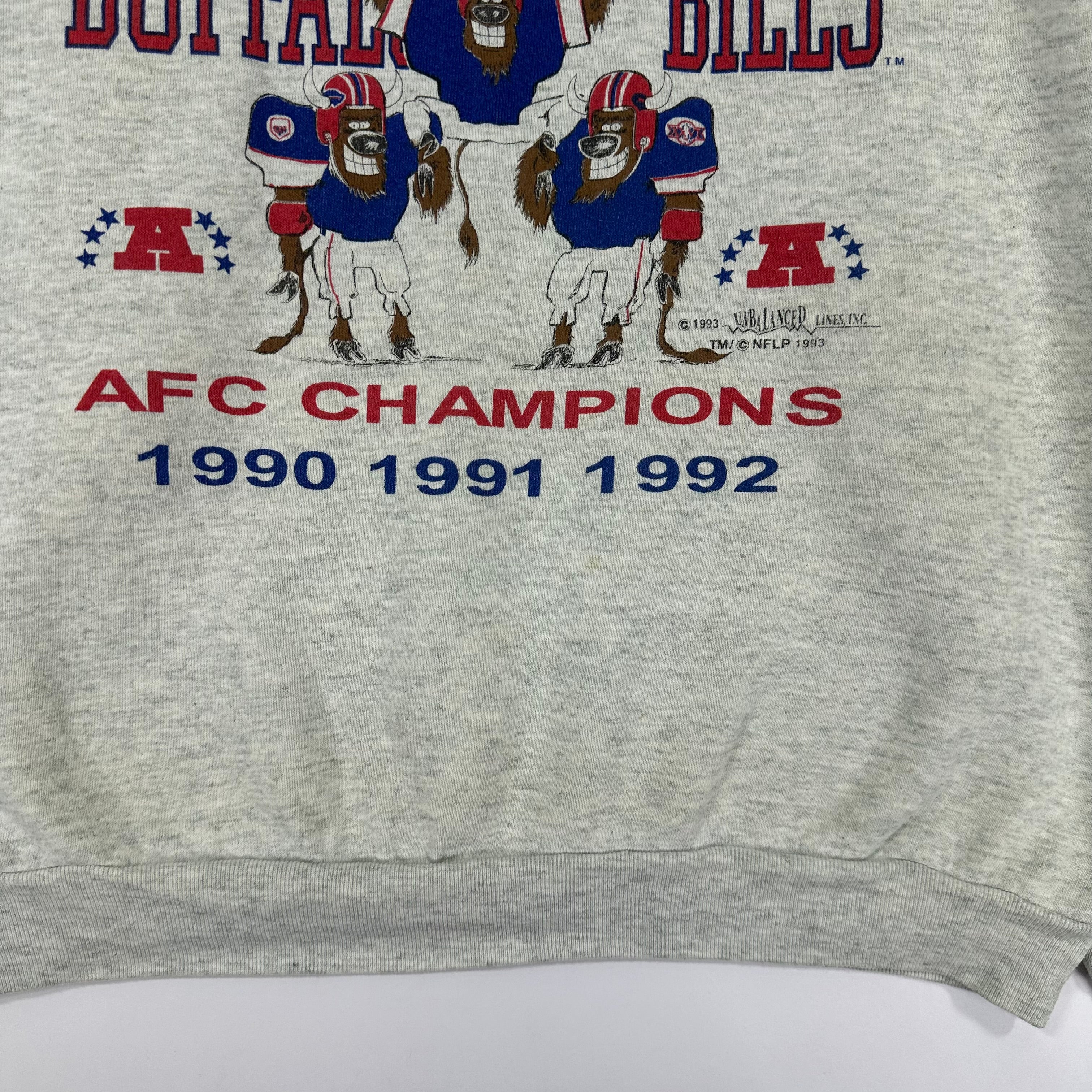 Vintage Buffalo Bills 1992 AFC Champs Crewneck Sweatshirt XL