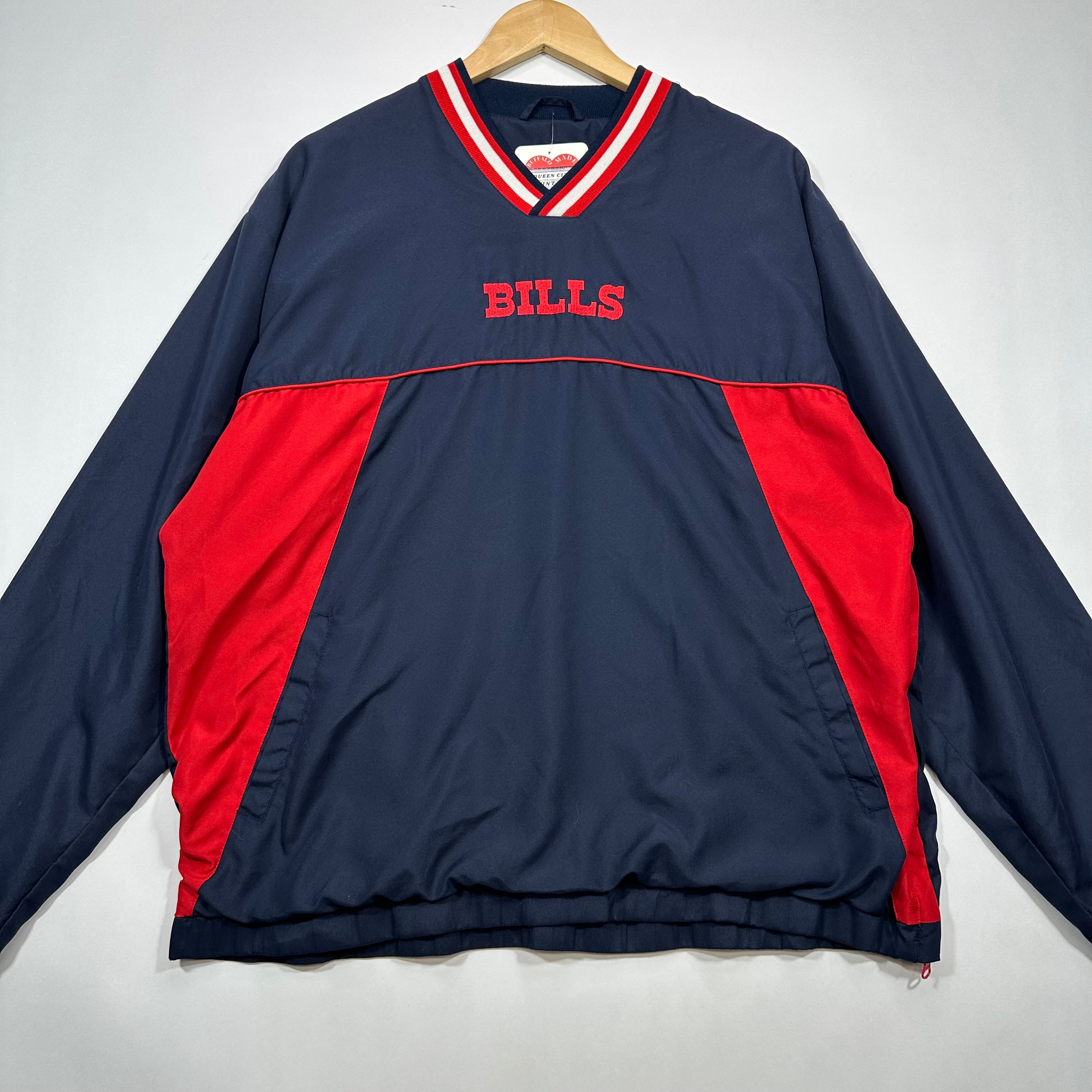 Vintage Buffalo Bills Pullover Windbreaker Jacket Large