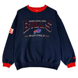 Vintage Buffalo Bills Embroidered Crewneck Sweatshirt Large