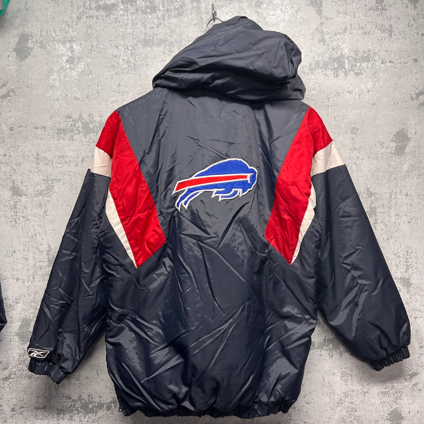 Vintage Buffalo Bills Pullover 1/2 Zip Puffer Jacket Small