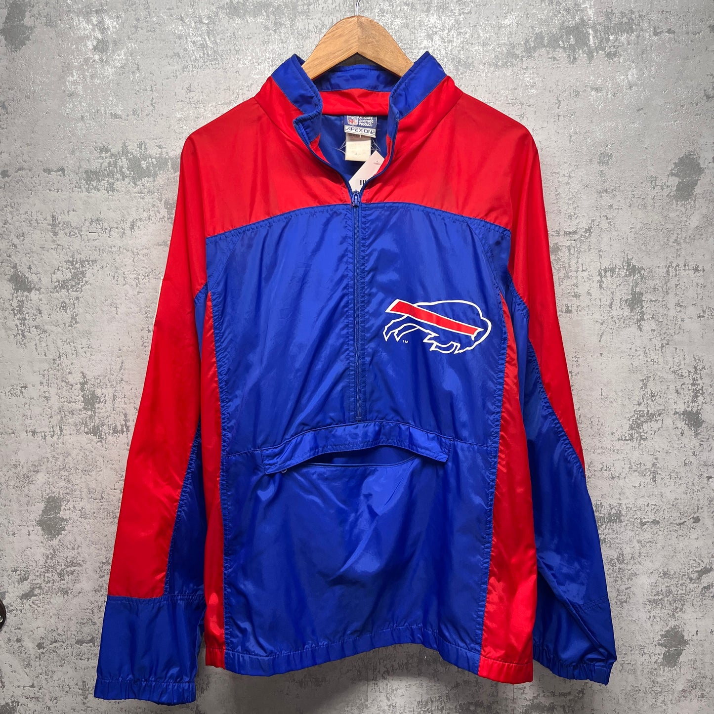 Vintage Buffalo Bills 1/2 Zip Lightweight Jacket Large