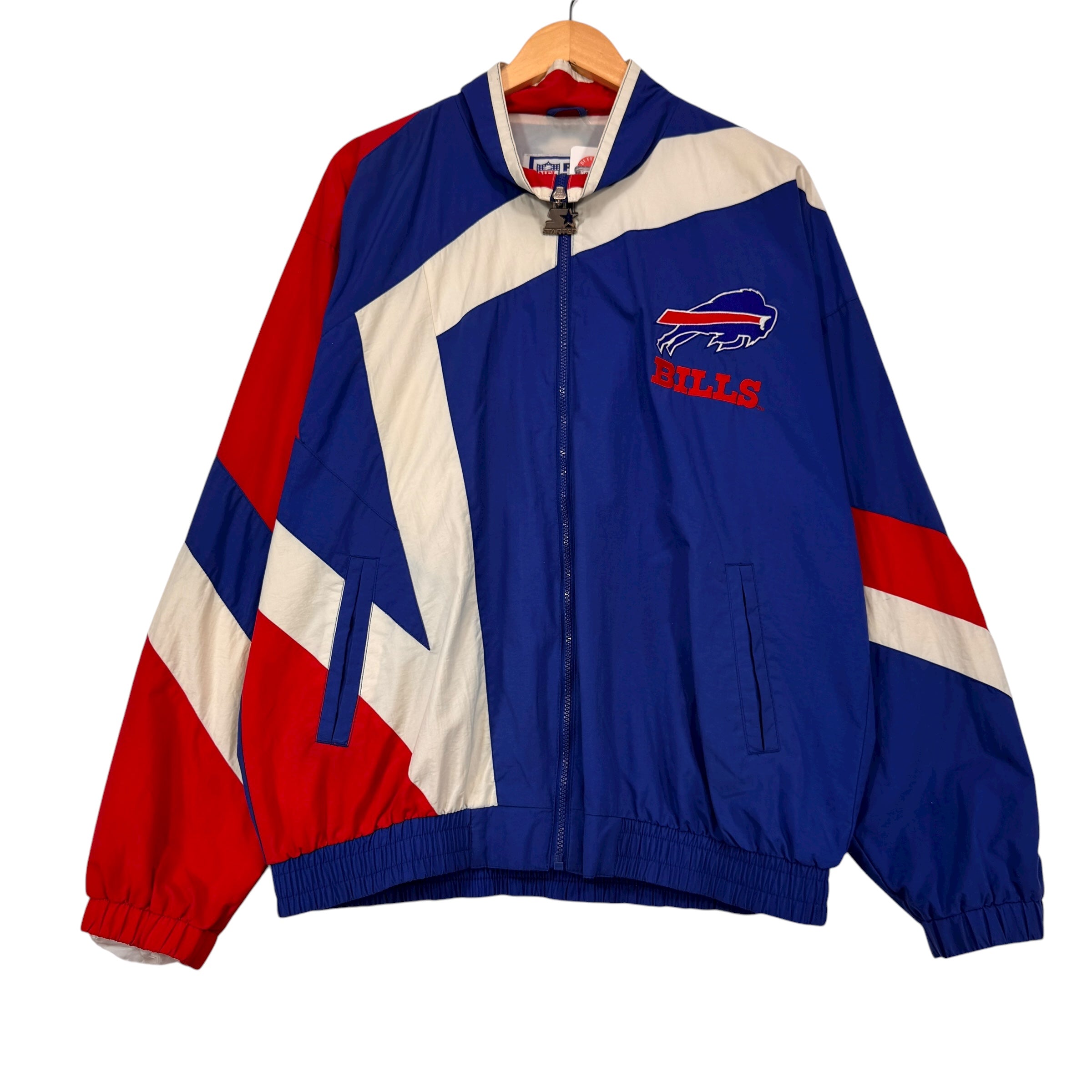 Vintage Buffalo Bills Starter Color Block Windbreaker Jacket Large
