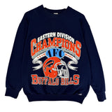 Vintage Buffalo Bills 1990 AFC East Champs Crewneck Sweatshirt Large