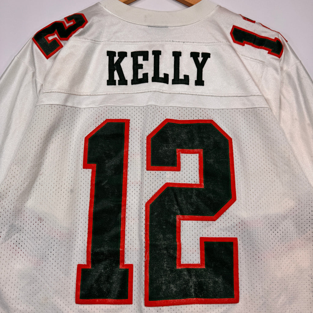 Vintage Buffalo Bills Kelly #12 Miami Hurricanes Jersey Shirt Large