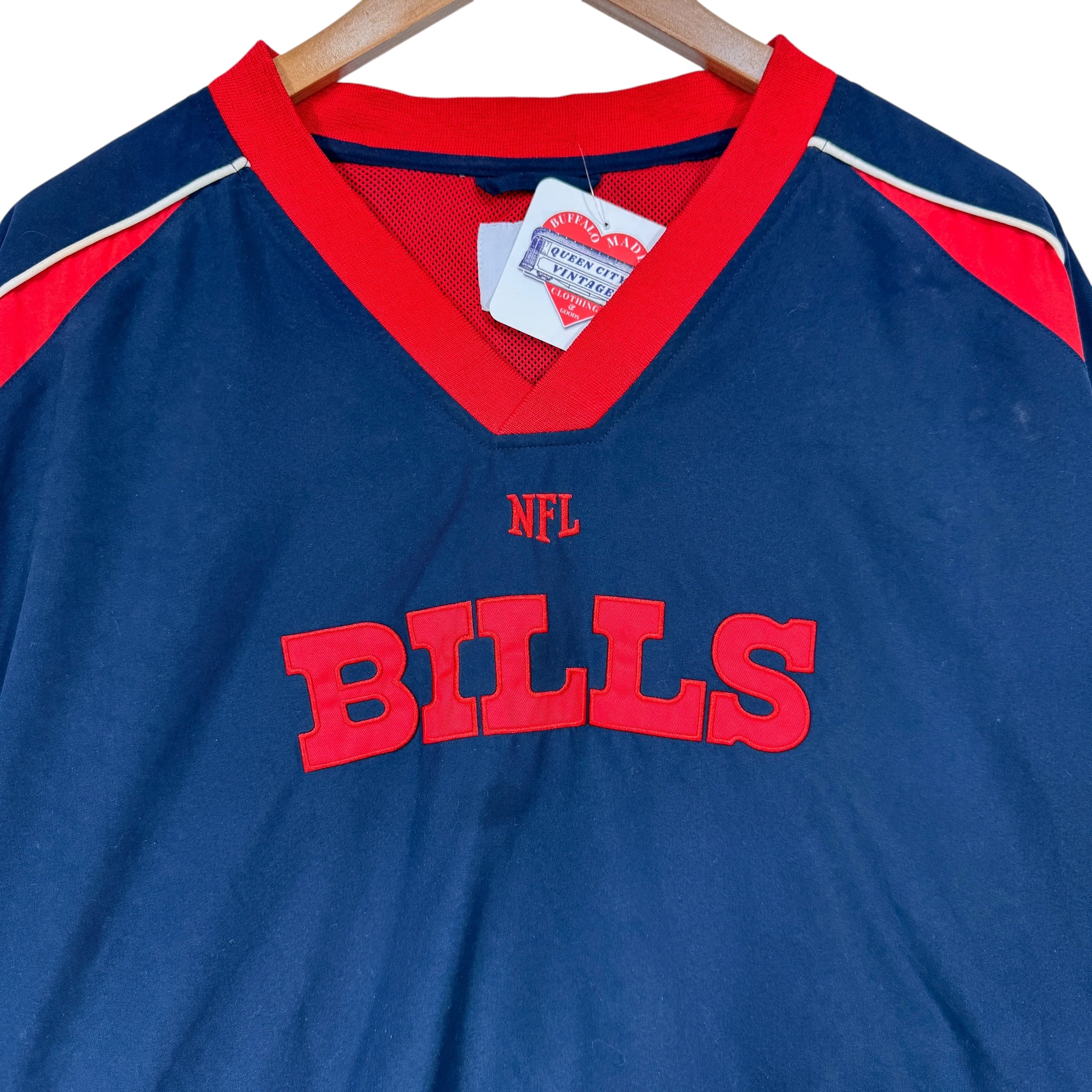 Vintage Buffalo Bills Pullover Windbreaker Jacket XXL