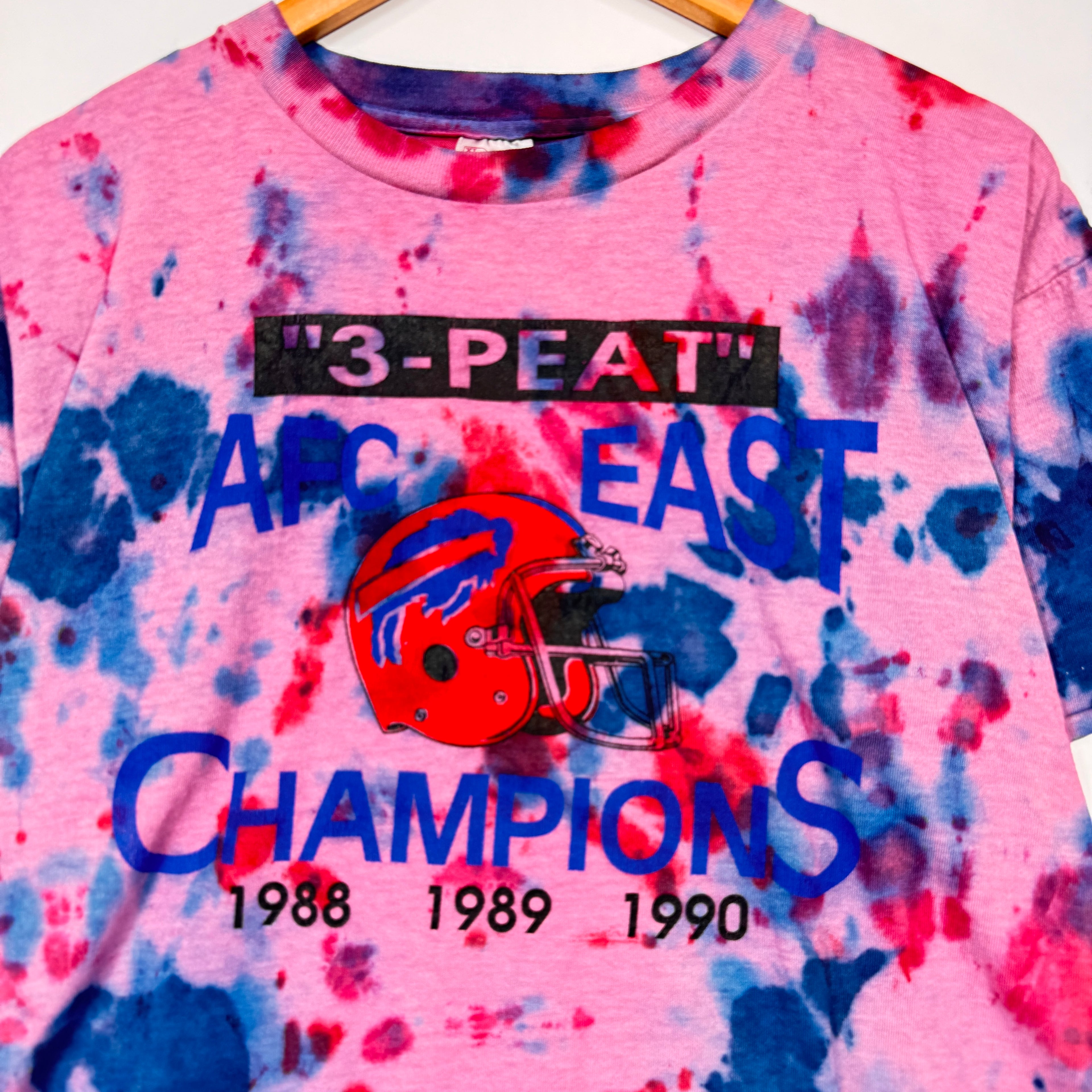 Vintage Buffalo Bills Overdyed 3-Peat AFC East Champions Shirt Medium