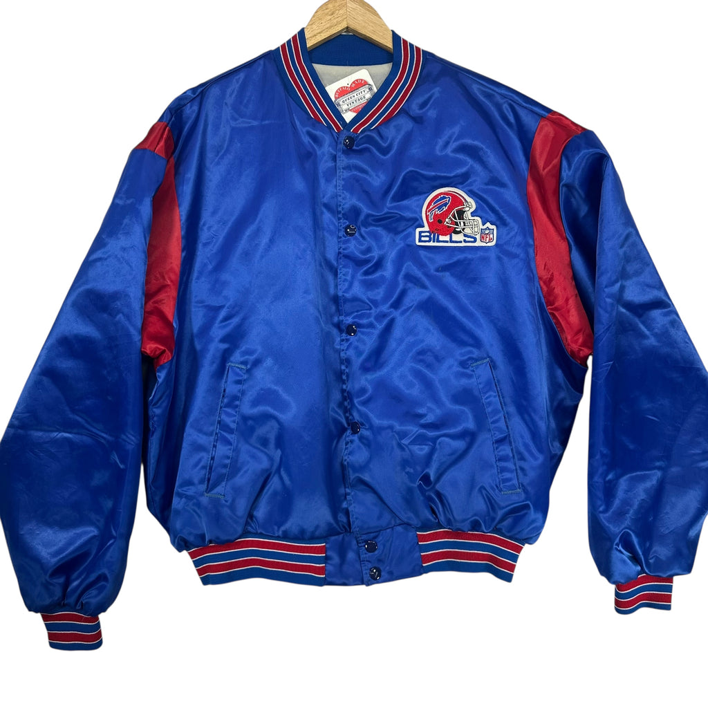 Vintage Buffalo Bills Satin Bomber Jacket Large