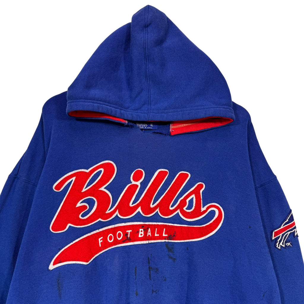 Vintage Buffalo Bills Starter Embroidered Thrashed Hoodie Sweatshirt XL