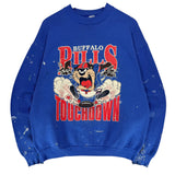 Vintage Buffalo Bills Taz Cartoon Crewneck Sweatshirt XL