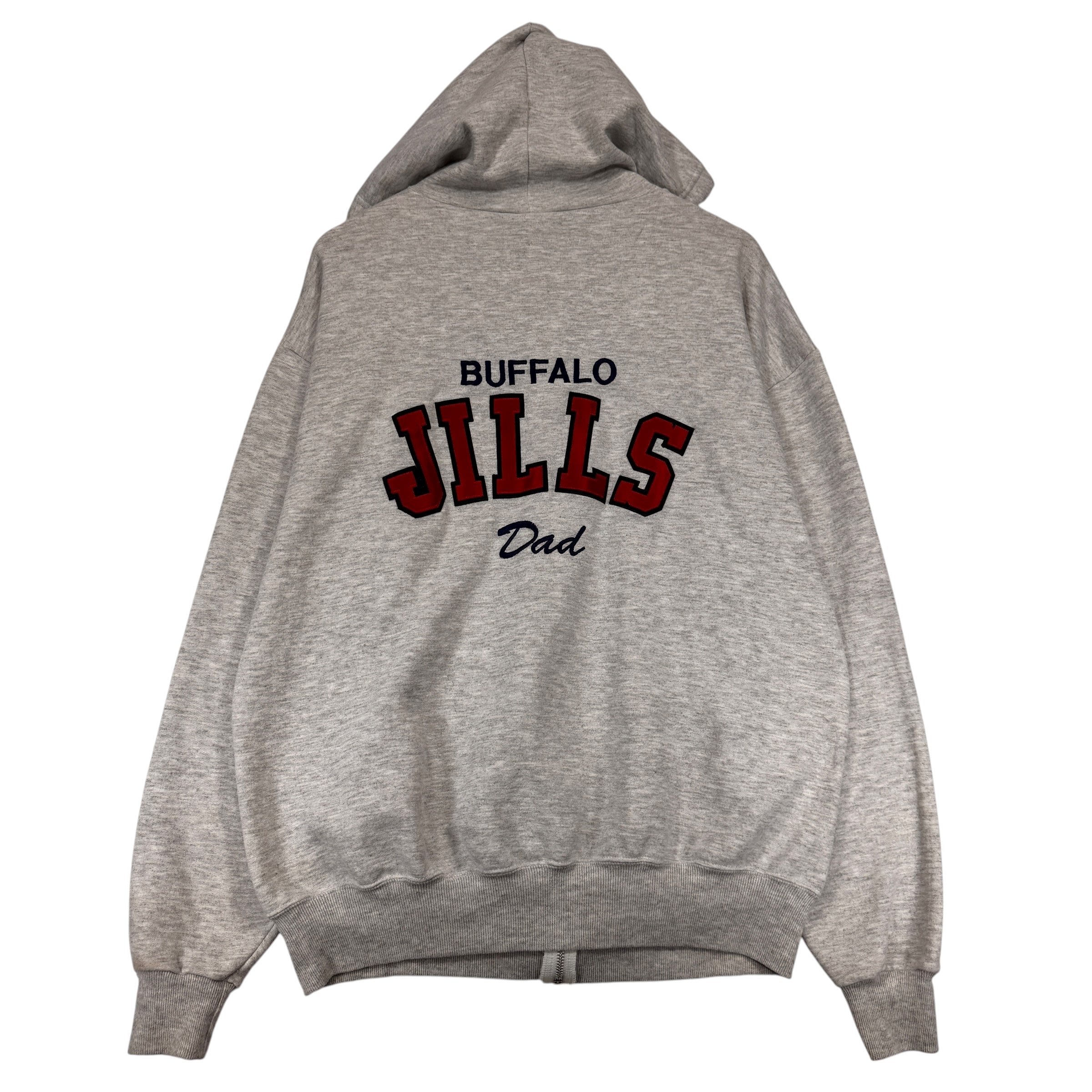 Vintage Buffalo Bills Jills Dad “Mike” Zip Up Hoodie Sweatshirt Large