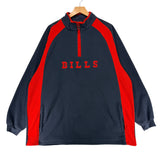 Vintage Buffalo Bills 1/4 Zip Fleece Sweatshirt XXL