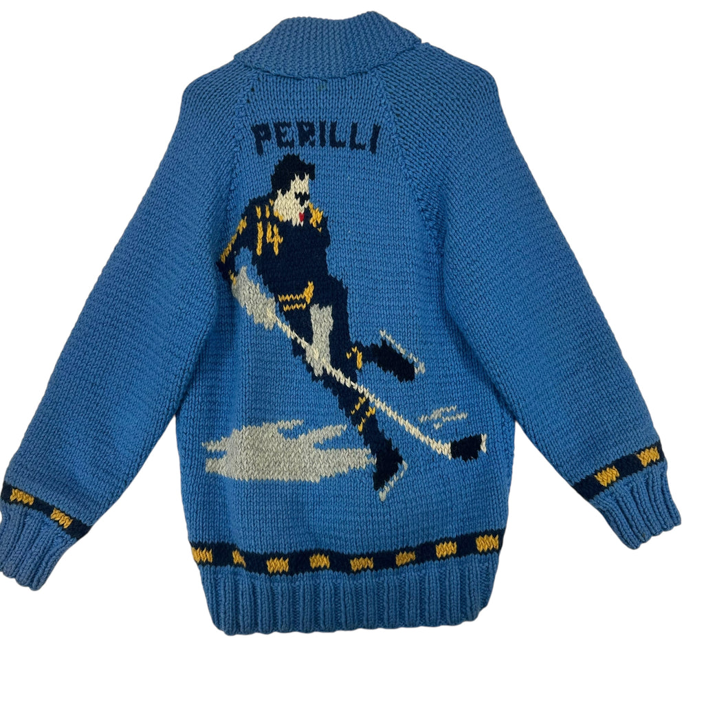 Vintage Buffalo Sabres 1970s Knit Cowichan Sweatshirt Large