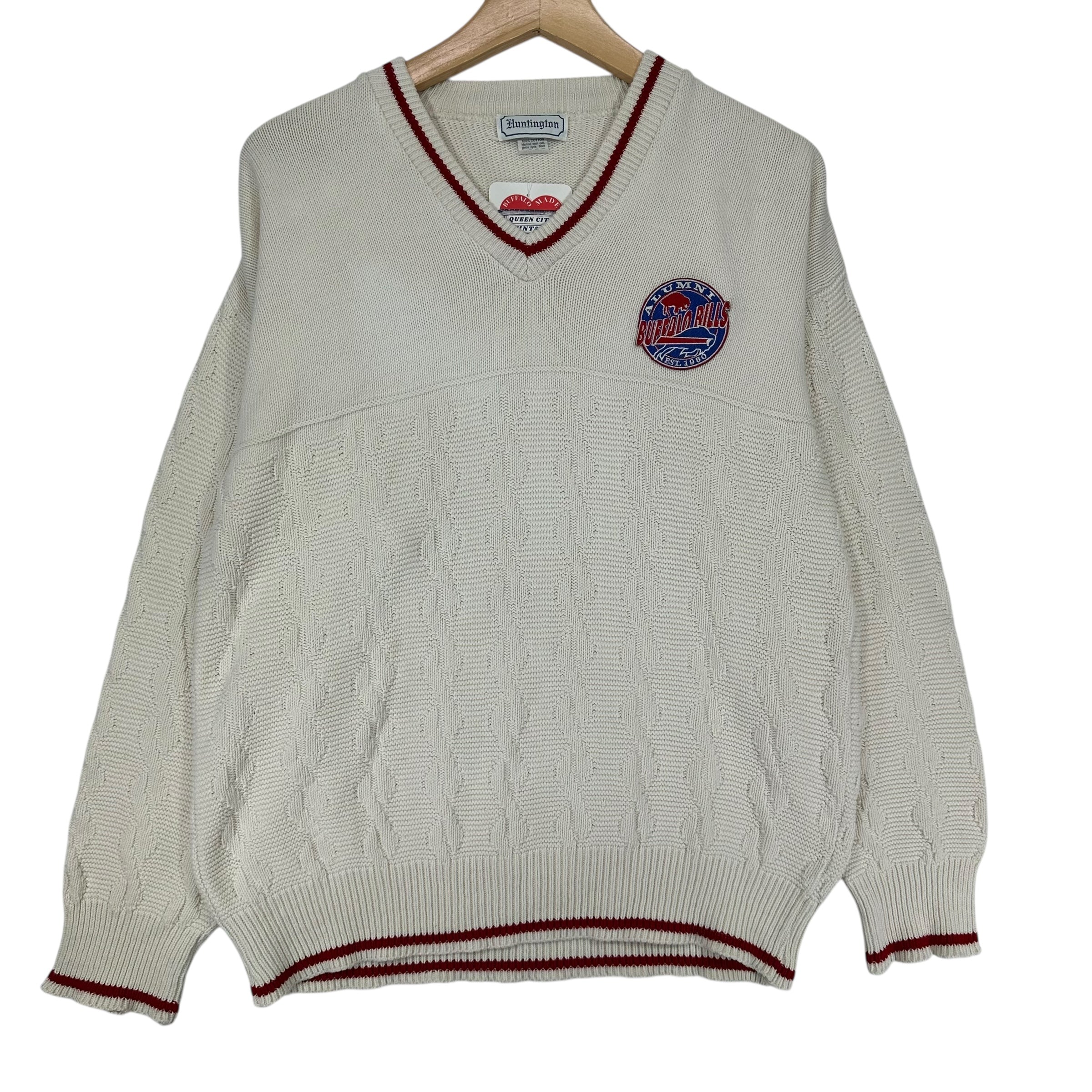 Vintage Buffalo Bills Knit Sweater Crewneck Sweatshirt Large