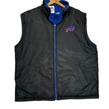Vintage Buffalo Bills Reversible Fleece Puffer Vest Jacket XL