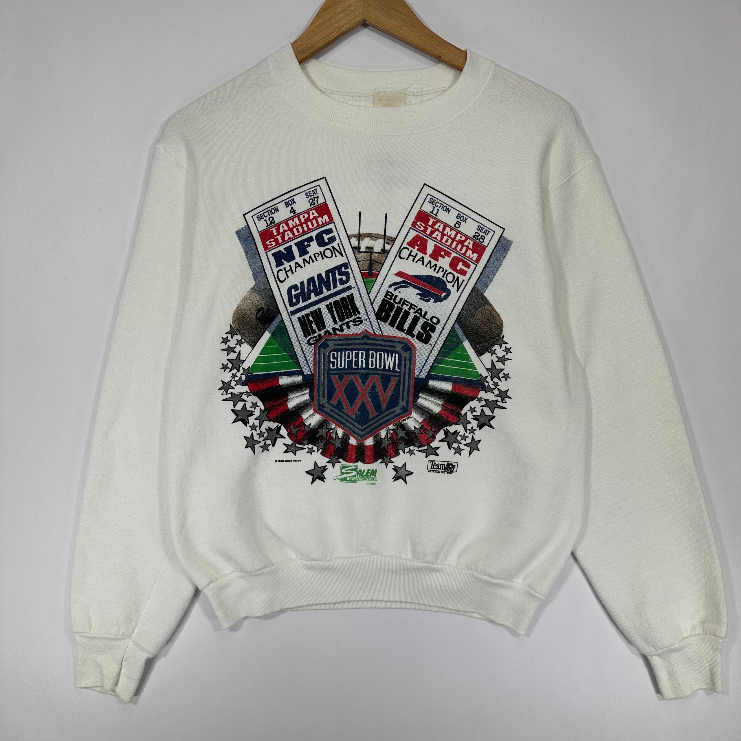 Vintage Buffalo Bills NY Giants 1991 Super Bowl Crewneck Sweatshirt Small