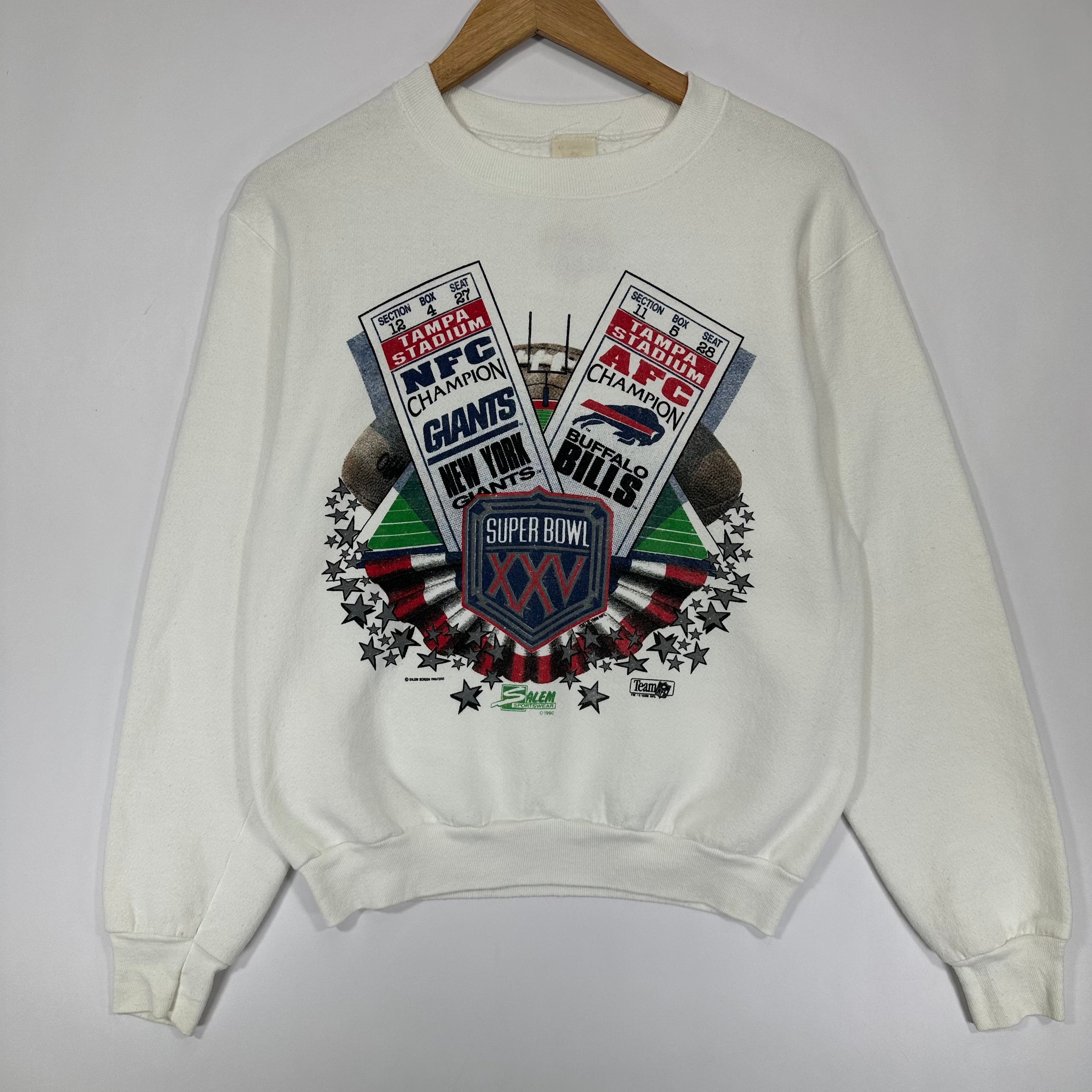 Vintage Buffalo Bills NY Giants 1991 Super Bowl Crewneck Sweatshirt Small