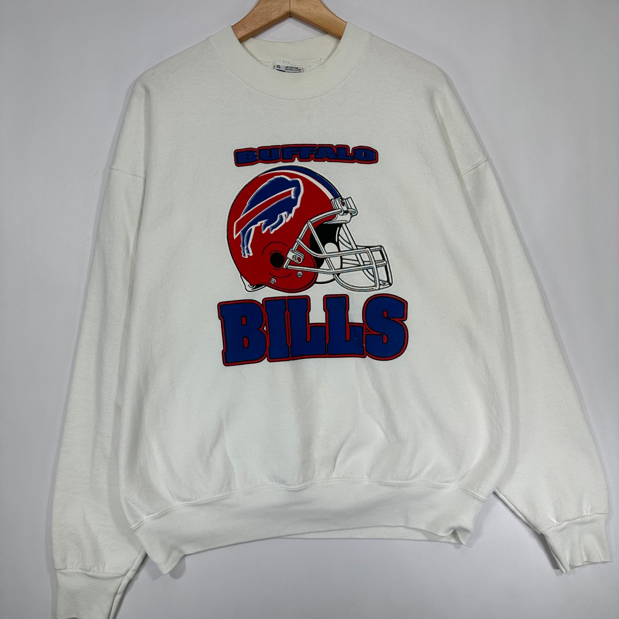 Vintage Buffalo Bills Red Helmet Crewneck Sweatshirt XL