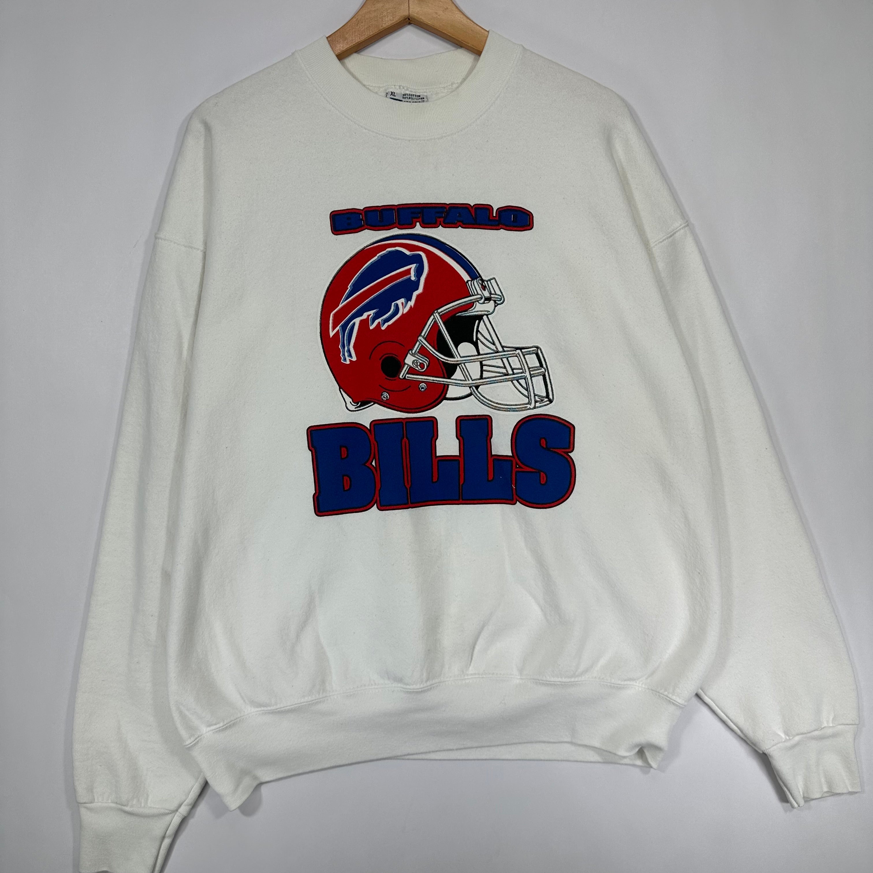Vintage Buffalo Bills Red Helmet Crewneck Sweatshirt XL