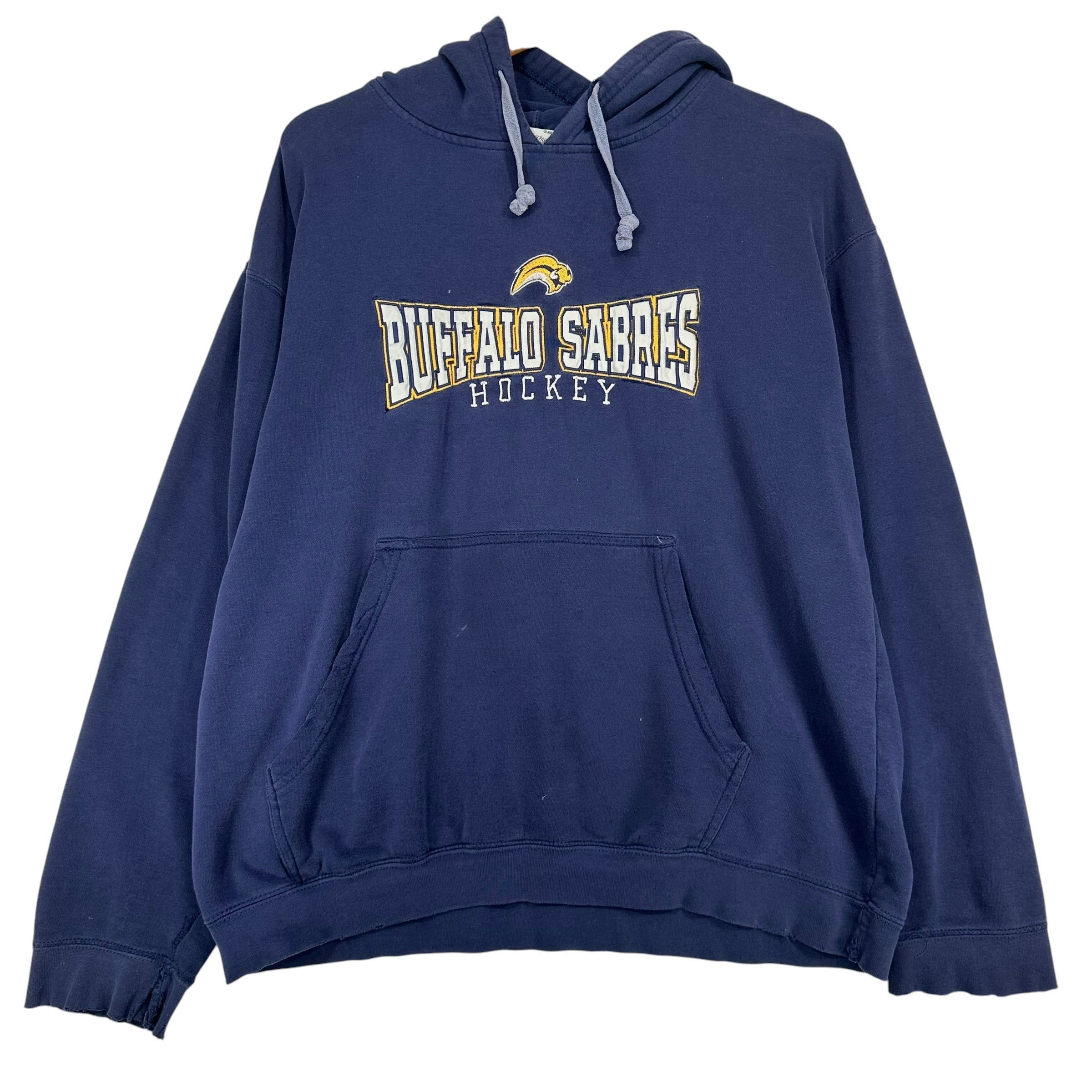 Vintage Buffalo Sabres Thrashed Hoodie Sweatshirt Large