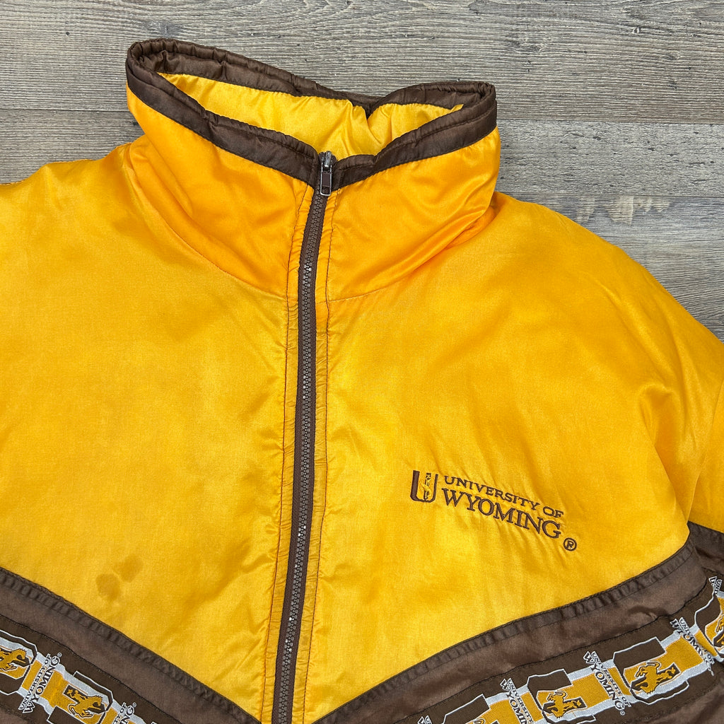 Vintage Wyoming Cowboys Buffalo Bills Tape Jacket XL