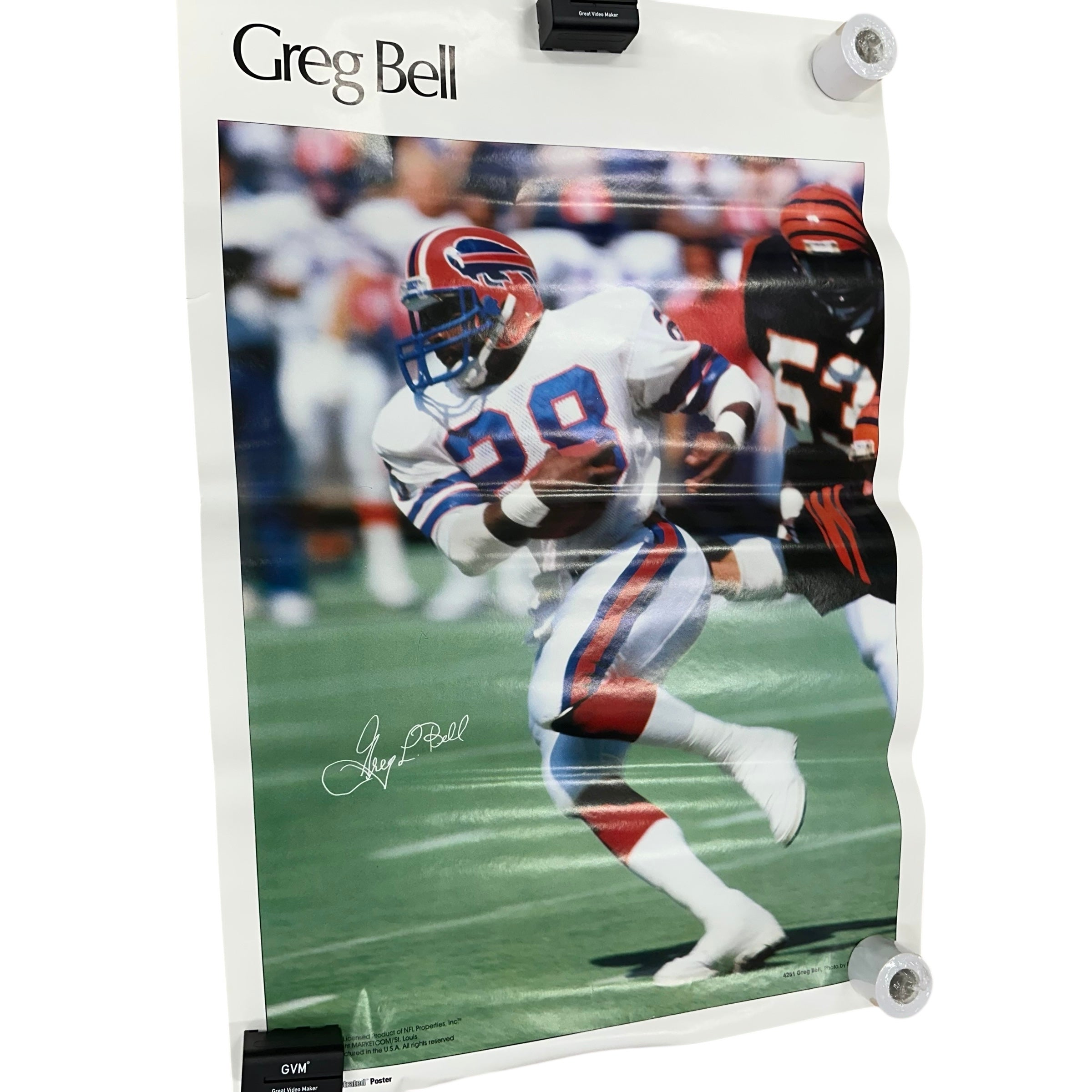 Vintage Buffalo Bills Poster Greg Bell