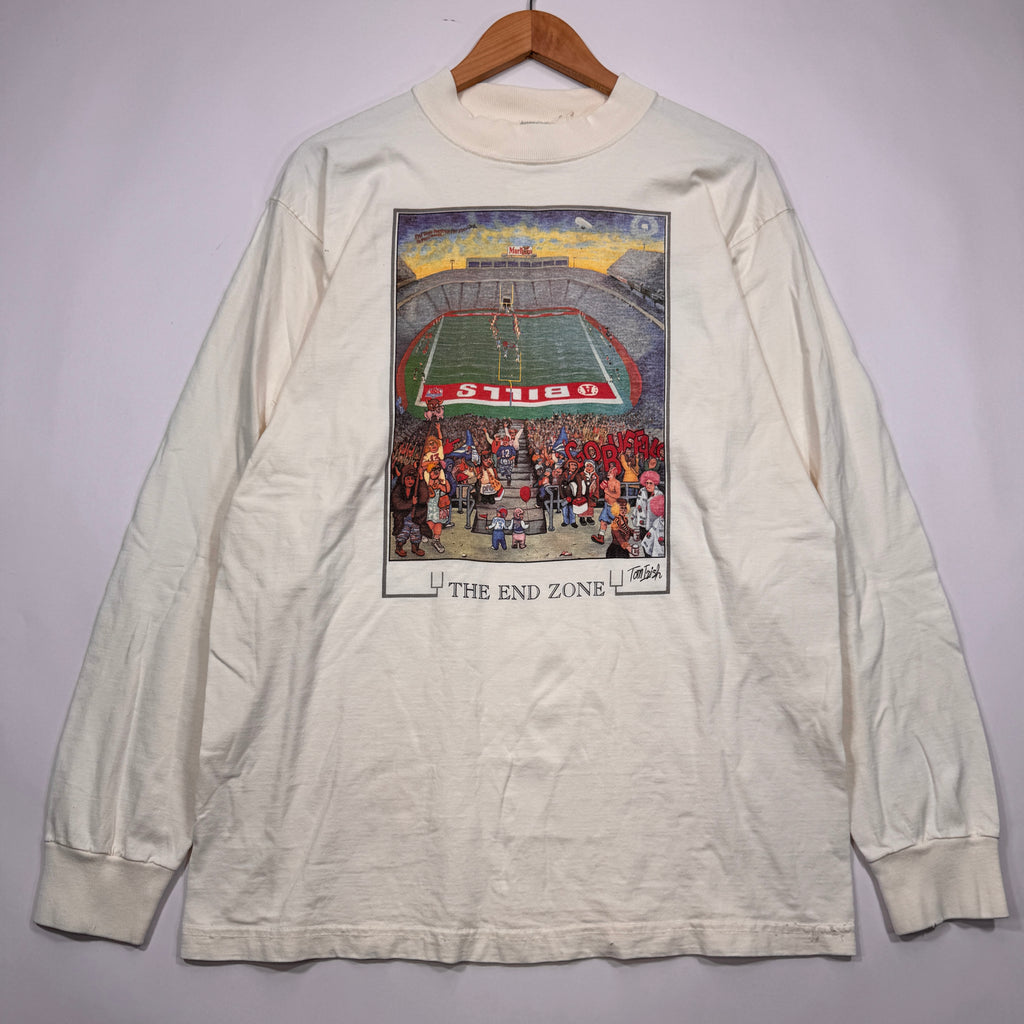 Vintage Buffalo Bills The End Zone Art Long Sleeve Shirt Large