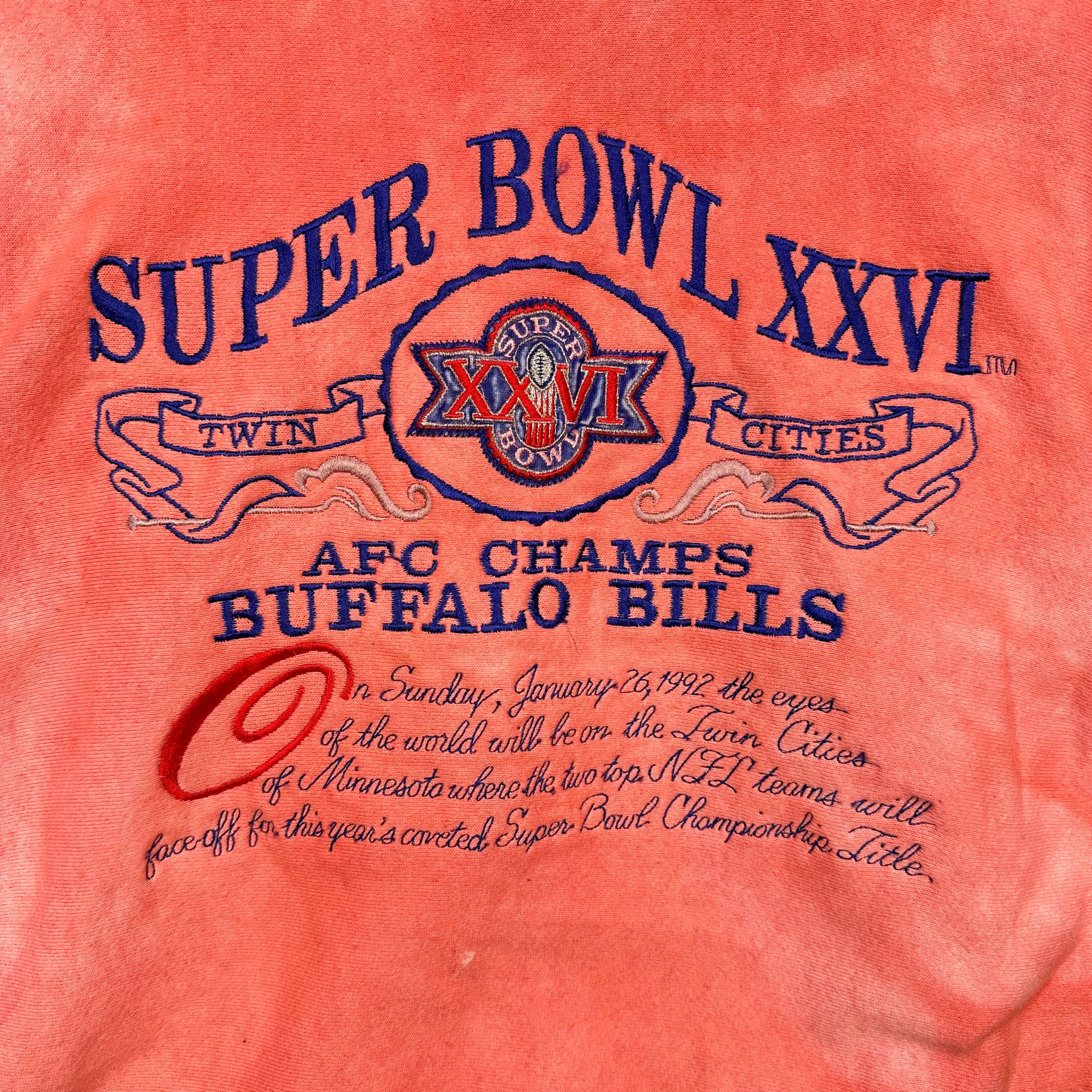 Vintage Buffalo Bills 1992 Super Bowl Crewneck Sweatshirt Medium