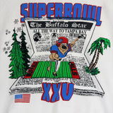 Vintage Buffalo Bills Super Bowl Cartoon Crewneck Sweatshirt Medium