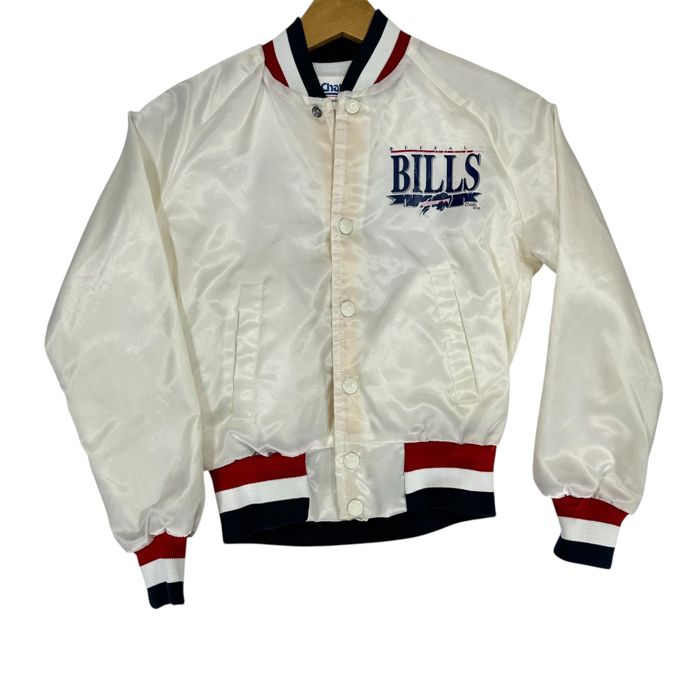Vintage Kids Buffalo Bills Satin Jacket Size Medium 10/12