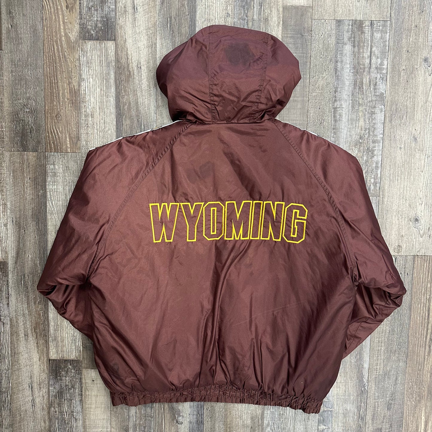 Vintage Wyoming Cowboys Puffer Jacket Large