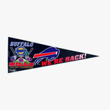 Vintage Buffalo Bills 1993 We’re Back Super Bowl Pennant