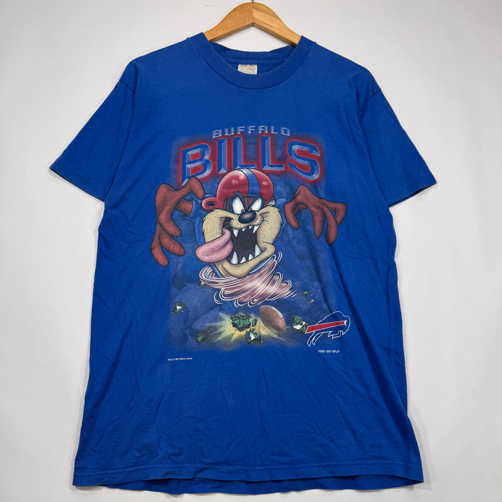 Vintage Buffalo Bills Taz Looney Tunes Cartoon Shirt Large
