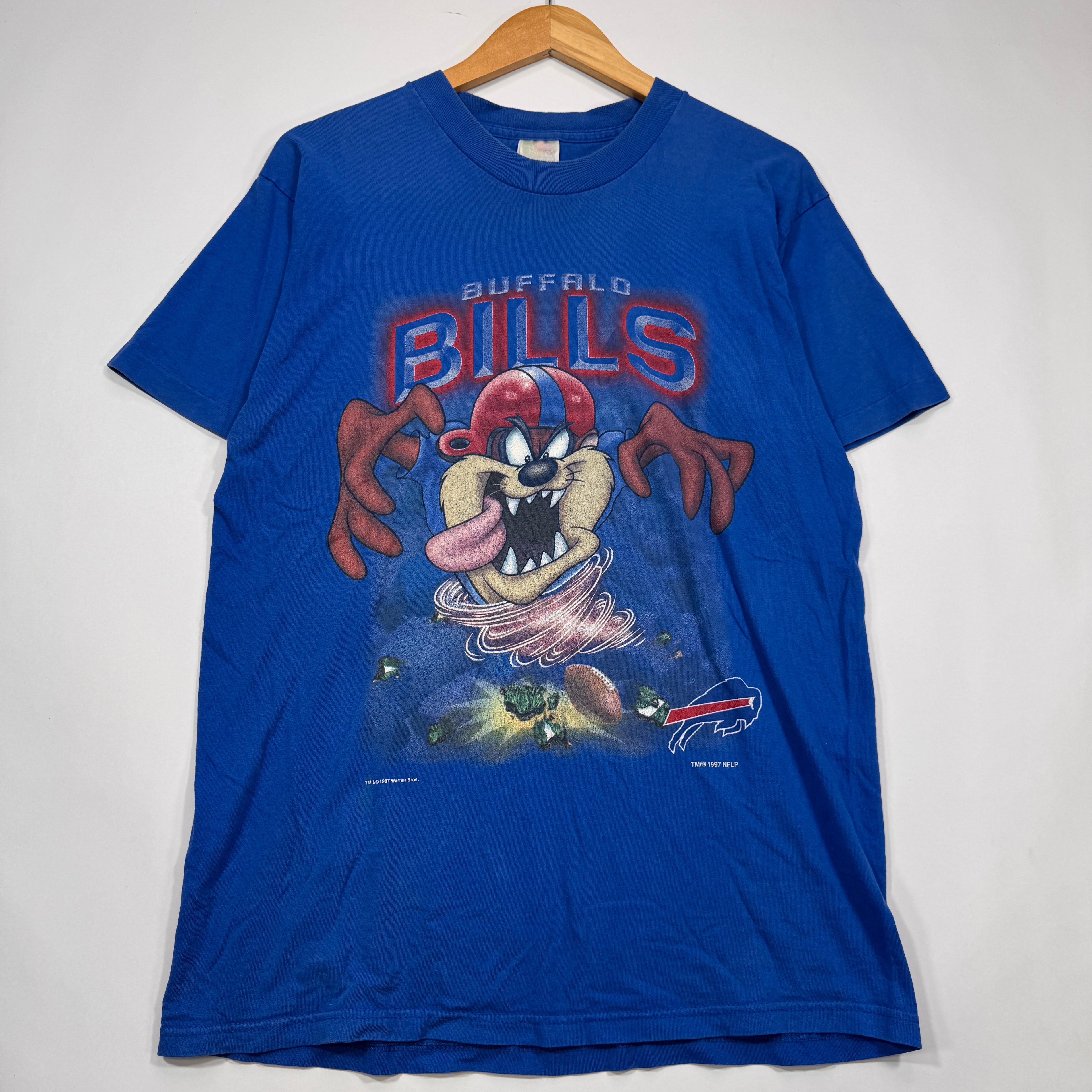 Vintage Buffalo Bills Taz Looney Tunes Cartoon Shirt Large