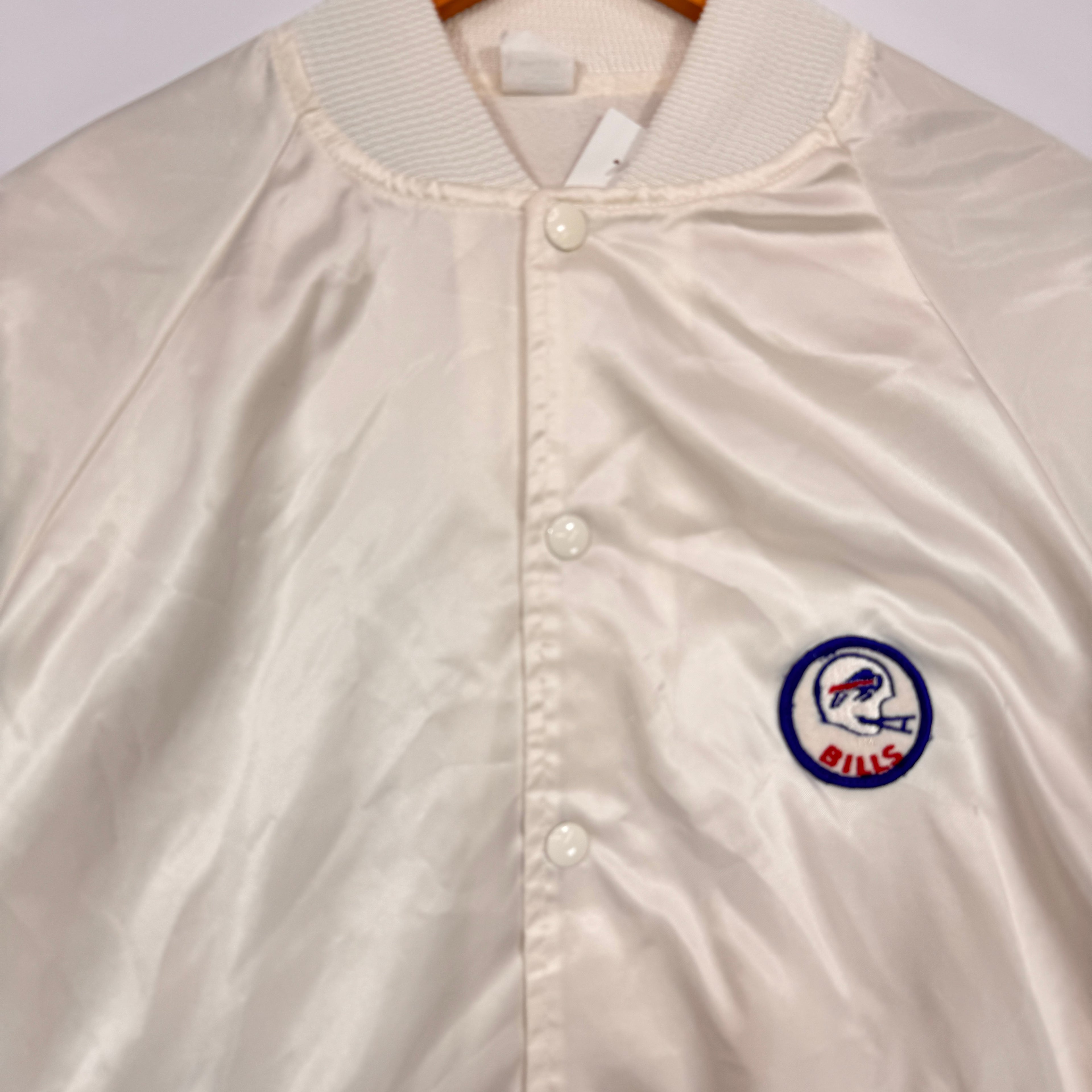 Vintage Buffalo Bills Button Up Satin Jacket Large