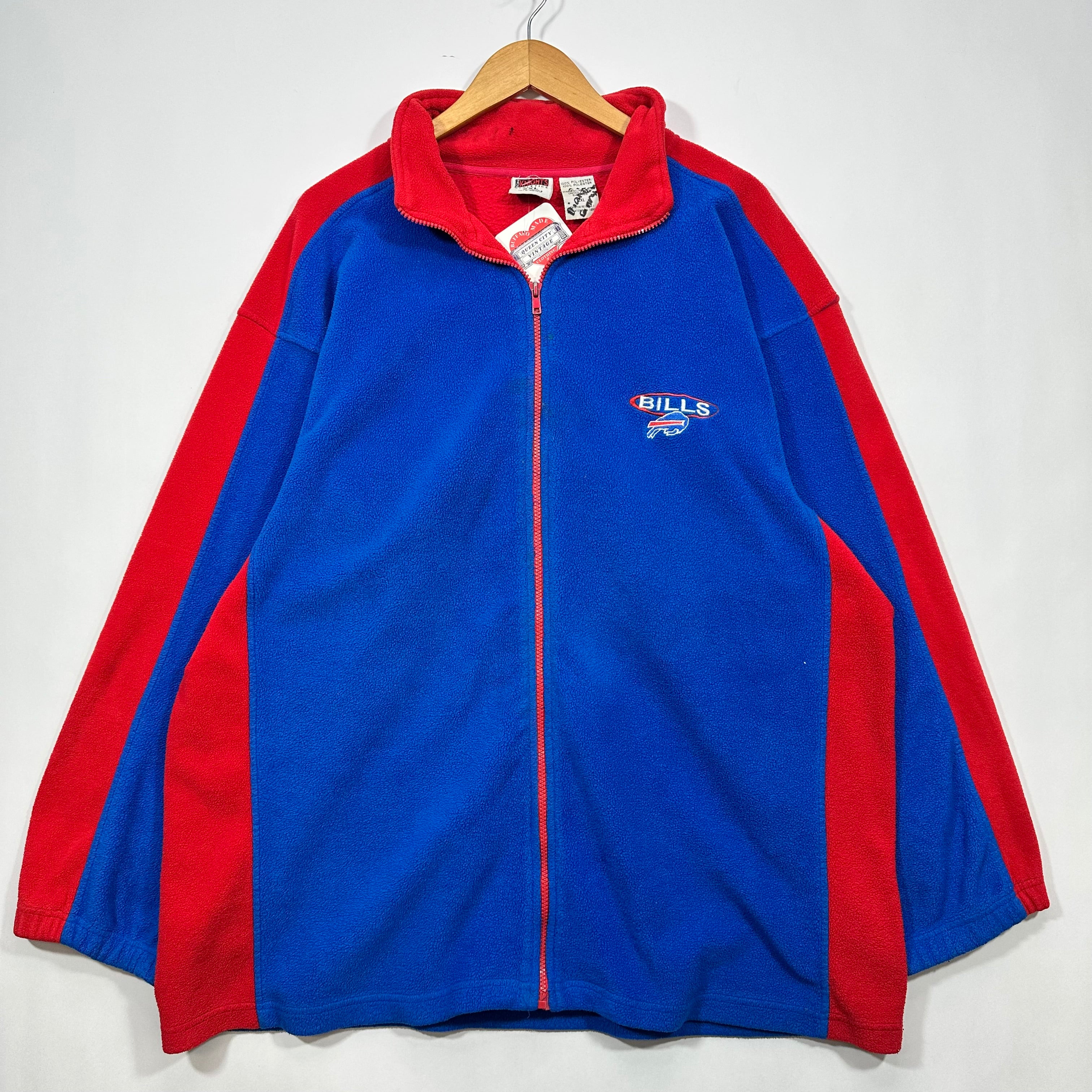 Vintage Buffalo Bills Zip Up Fleece Sweatshirt XXL