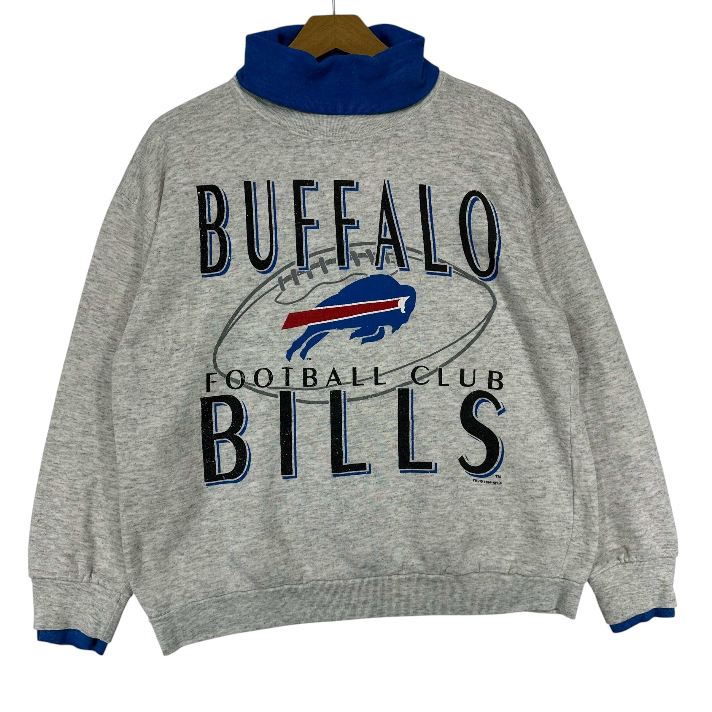 Vintage Buffalo Bills Turtleneck Crewneck Sweatshirt Medium
