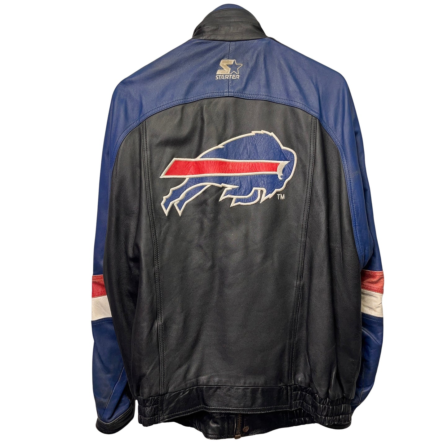 Vintage Buffalo Bills Starter Leather Jacket Large