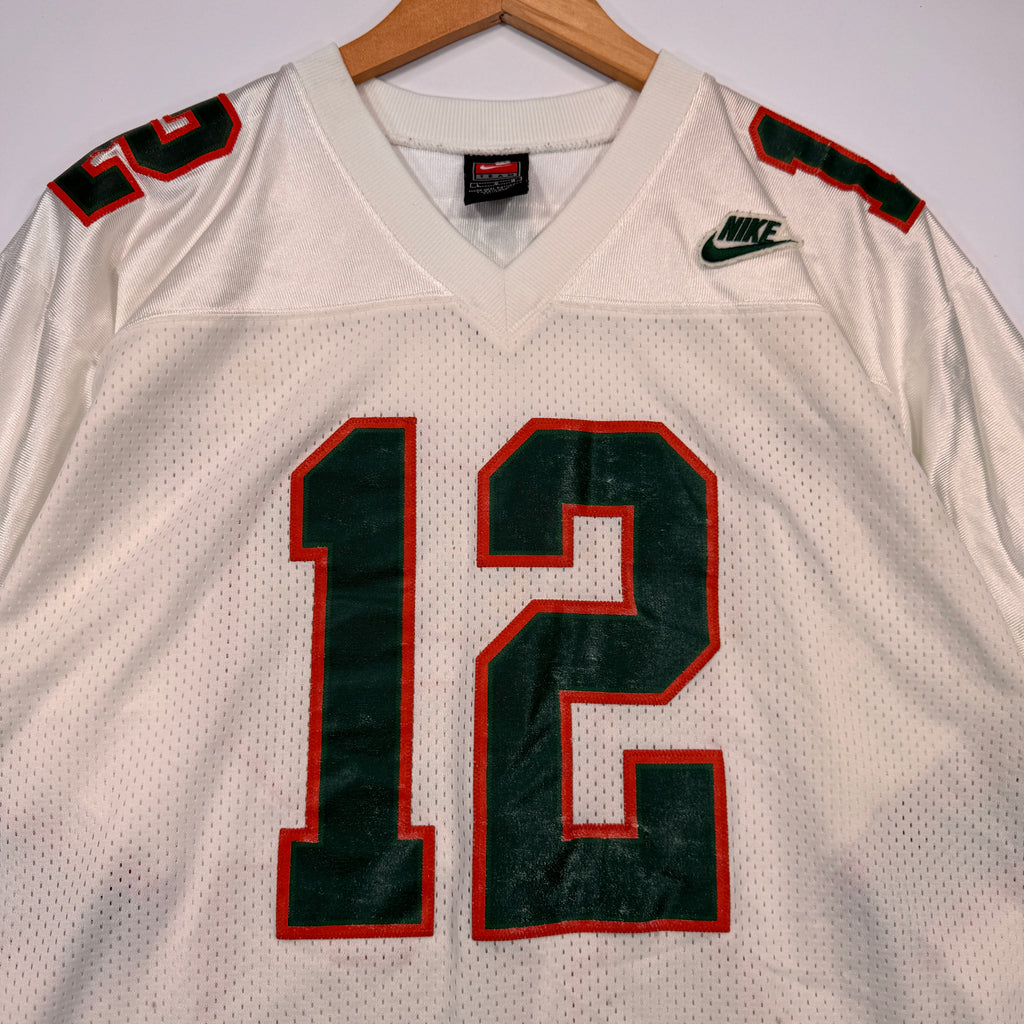 Vintage Buffalo Bills Kelly #12 Miami Hurricanes Jersey Shirt Large