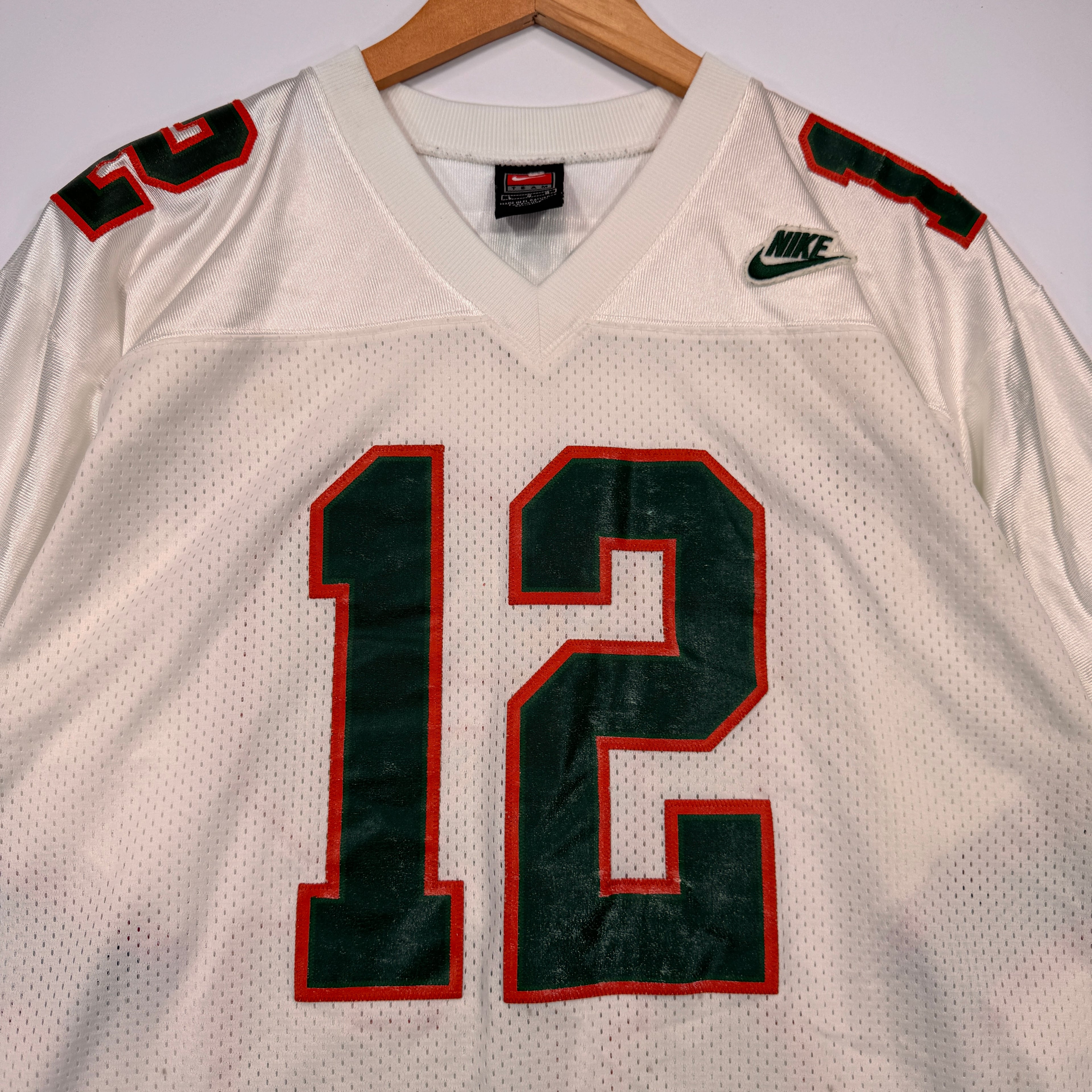 Vintage Buffalo Bills Kelly #12 Miami Hurricanes Jersey Shirt Large