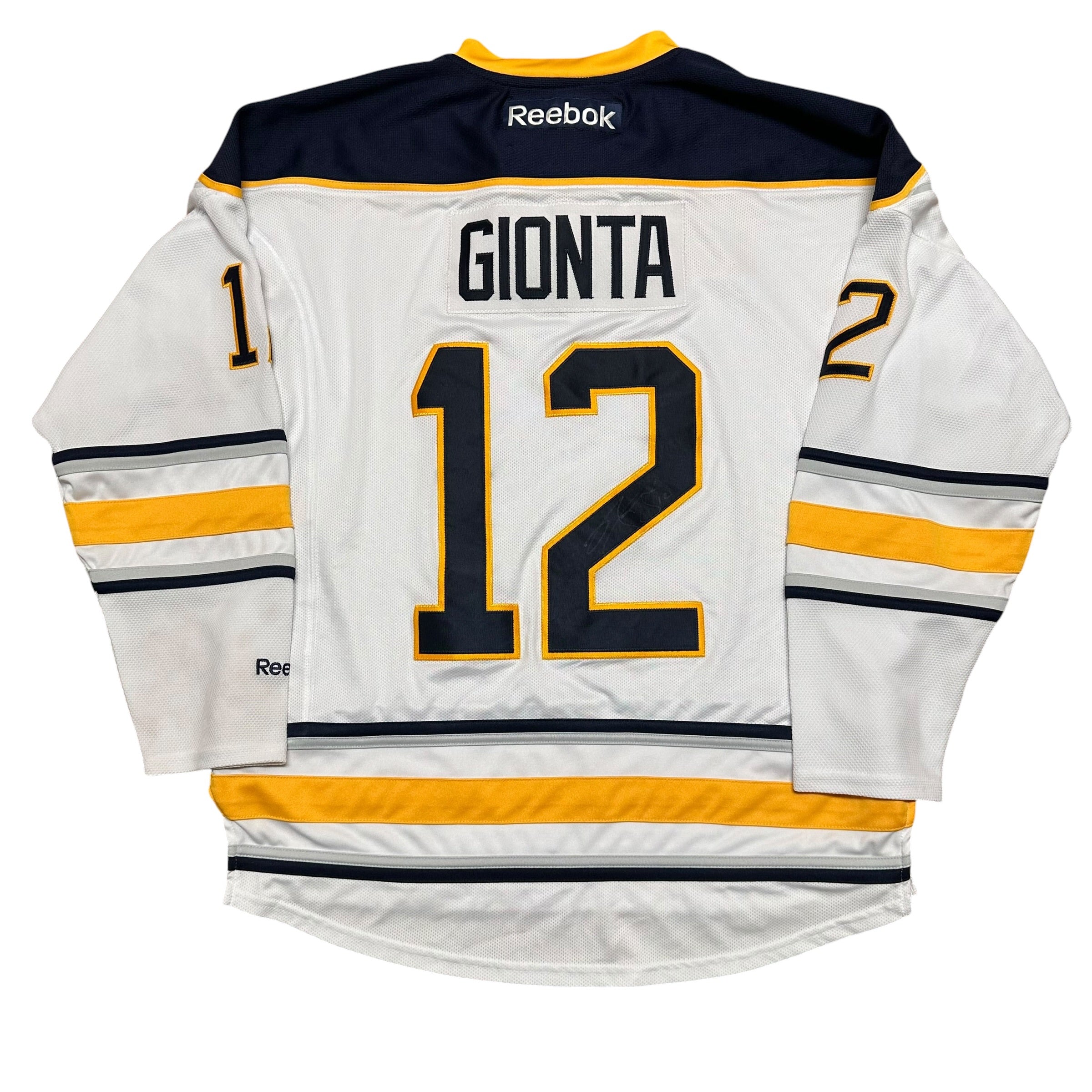 Vintage Buffalo Sabres Signed Brian Gionta Jersey Large