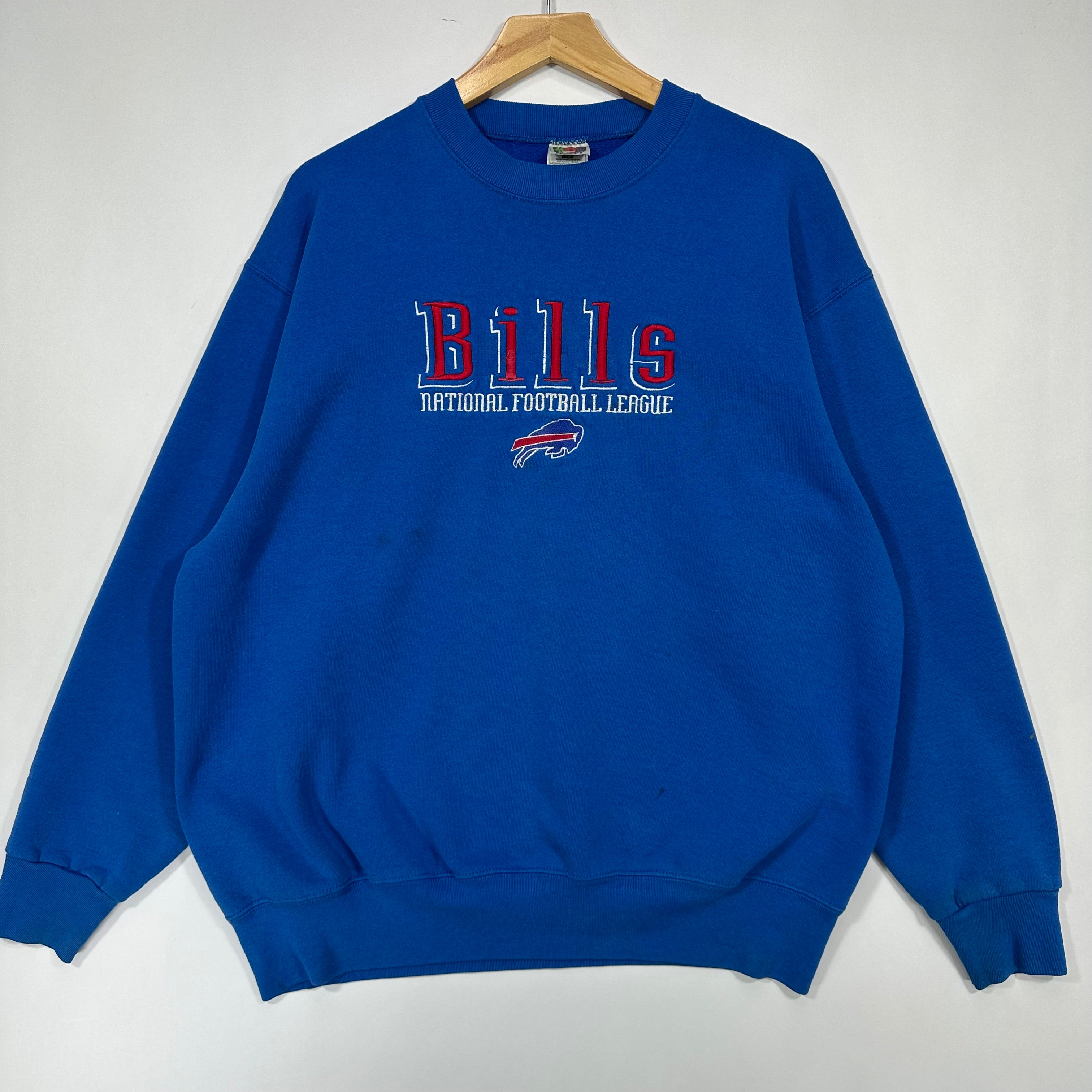 Vintage Buffalo Bills Embroidered Crewneck Sweatshirt XL