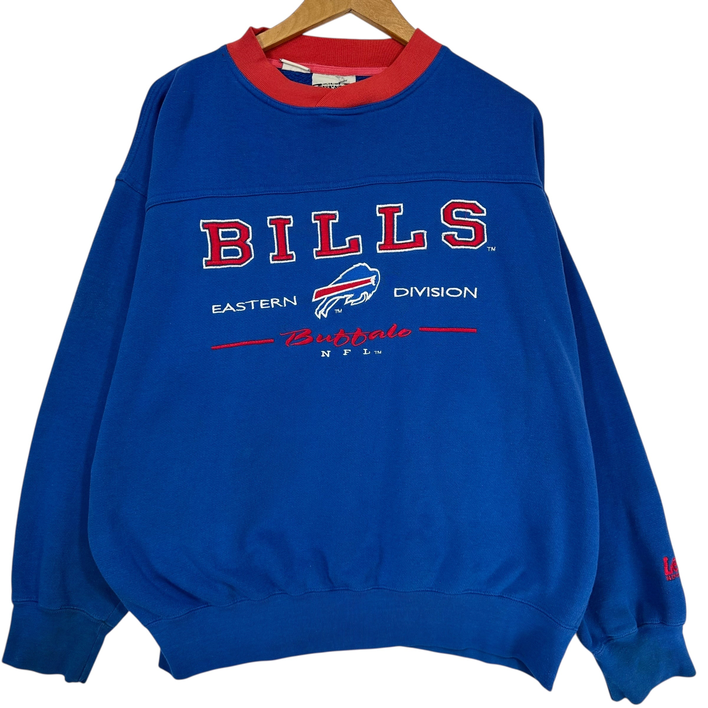 Vintage Buffalo Bills Embroidered Crewneck Sweatshirt Large