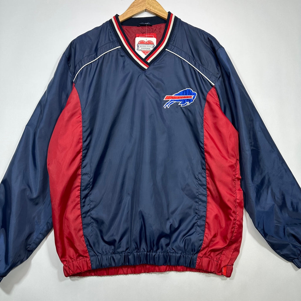 Vintage Buffalo Bills Pullover Windbreaker Jacket Large