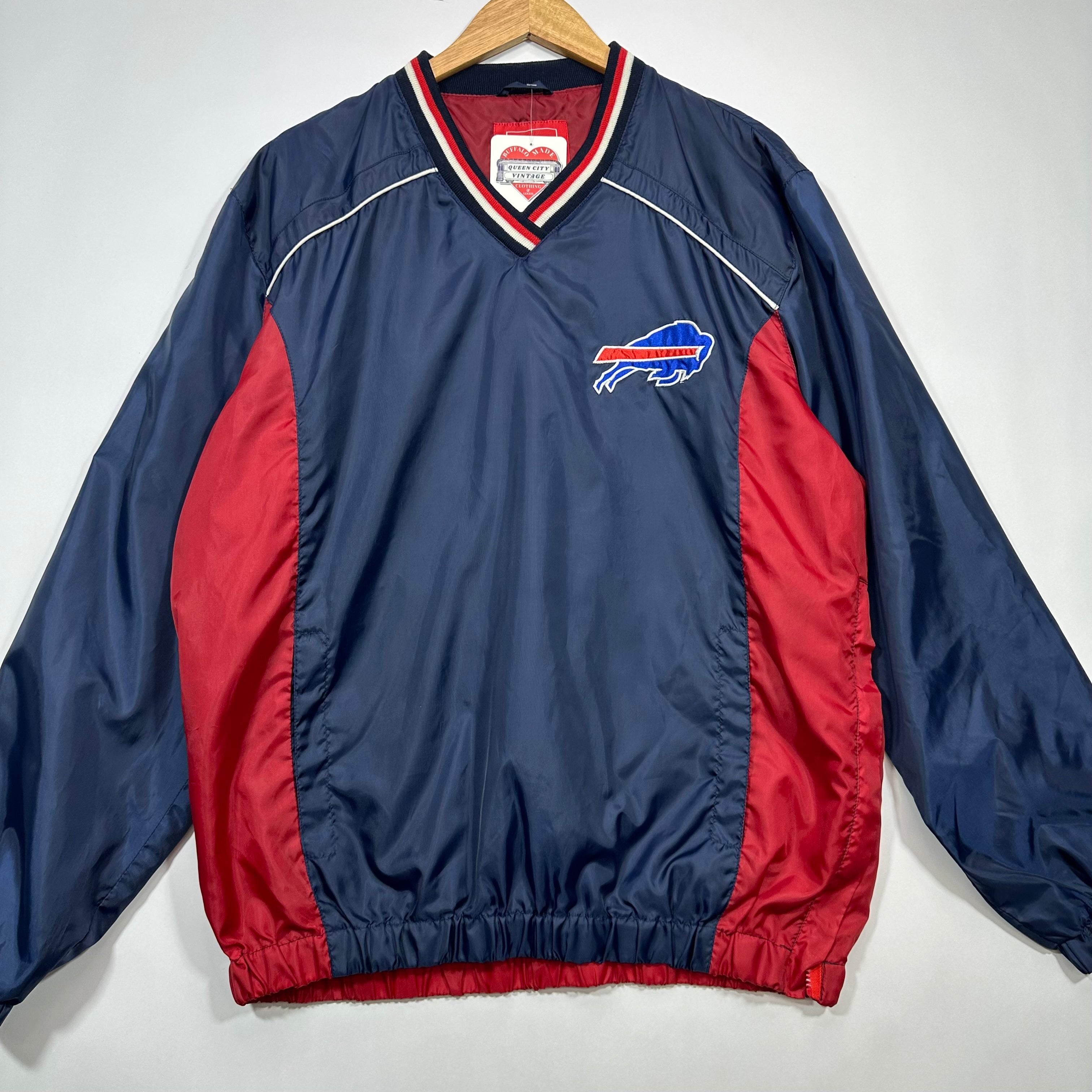 Vintage Buffalo Bills Pullover Windbreaker Jacket Large