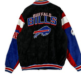 Vintage Buffalo Bills Vegan Leather Bomber Jacket XXL