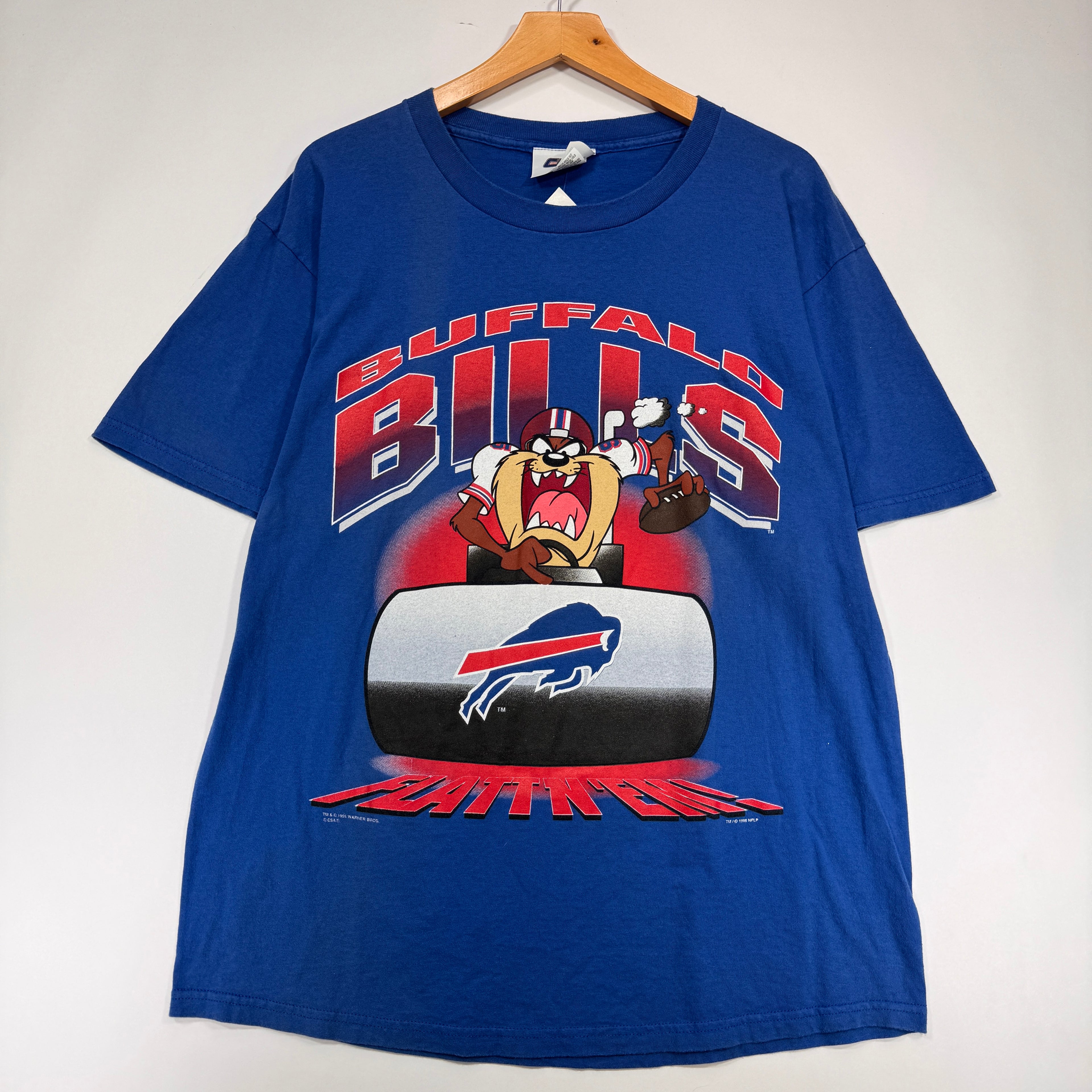 Vintage Buffalo Bills Taz Looney Tunes Cartoon Shirt Large