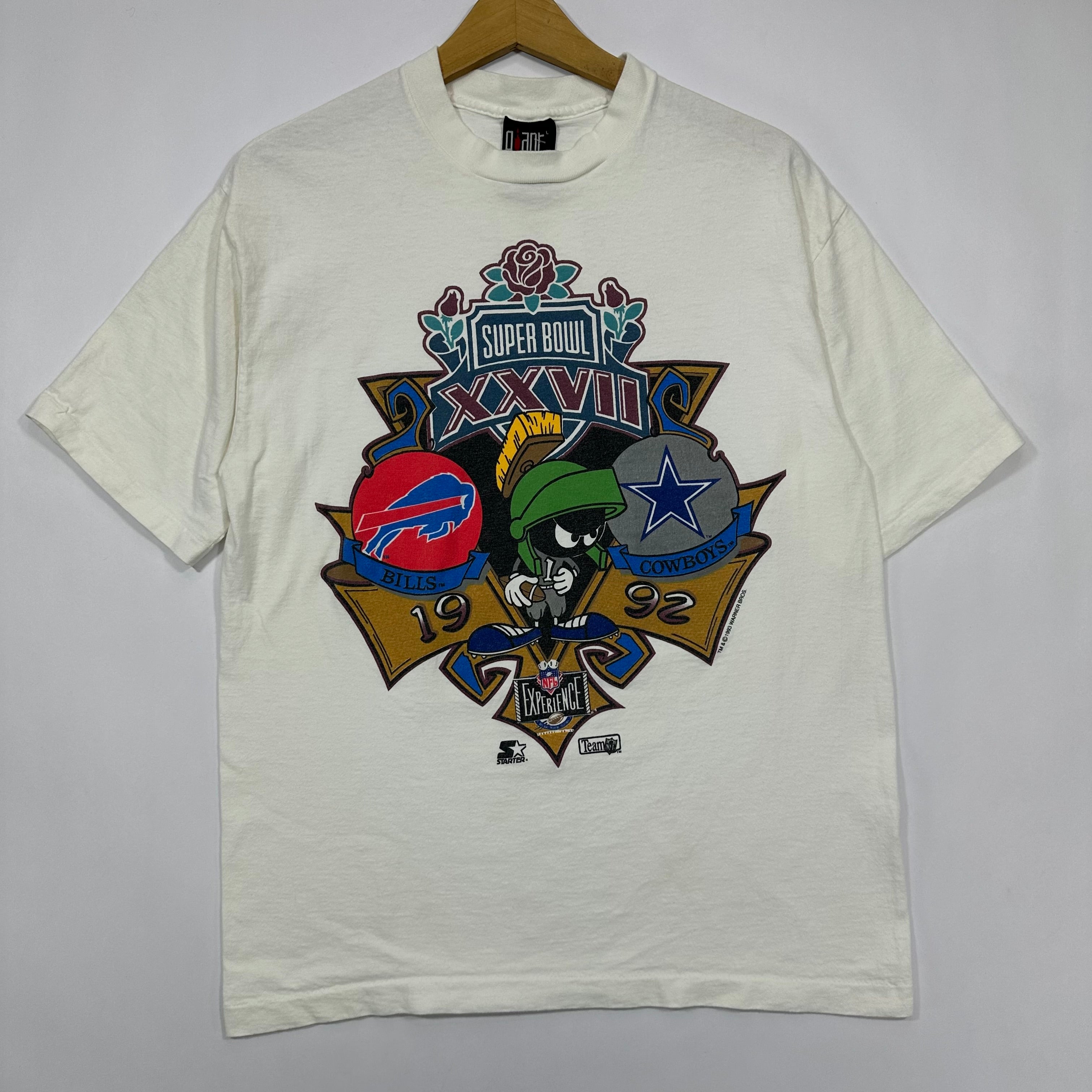 Vintage Buffalo Bills Dallas Cowboys Marvin Martian Looney Tunes Shirt Large