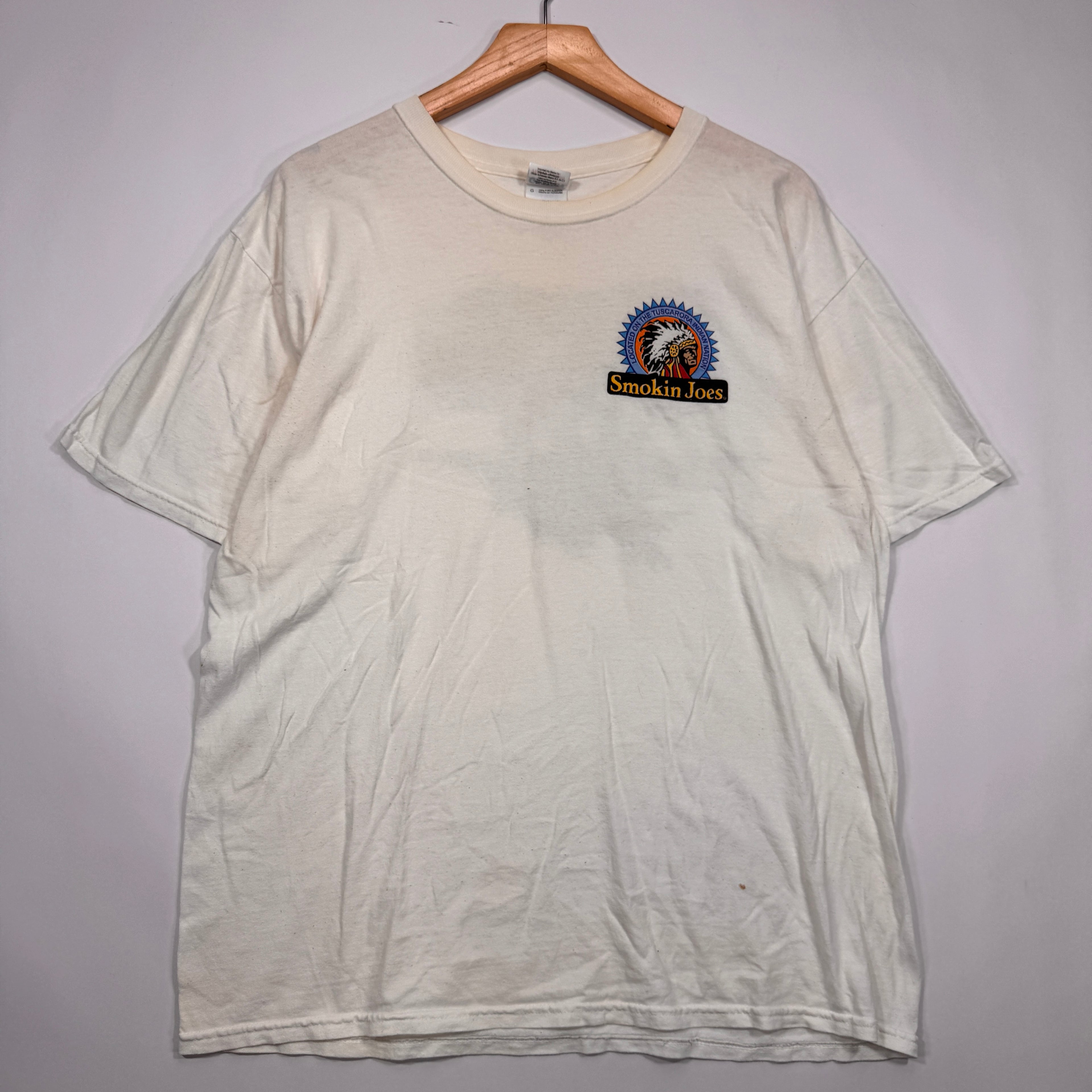 Vintage Buffalo Bills Run the Raiders Smokin’ Joe’s Shirt Large